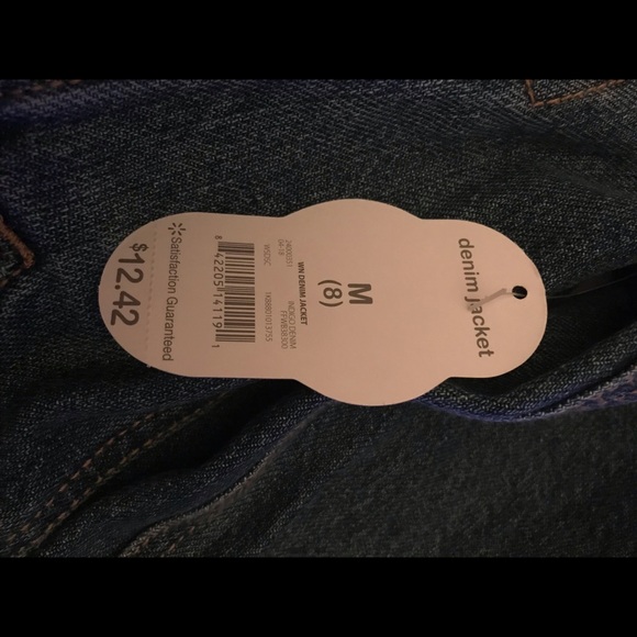 S🚫LD NWT Wonder Nation Denim Jacket (INDIGO DENIM) Size  M(8) 100% Cotton - Picture 5 of 5